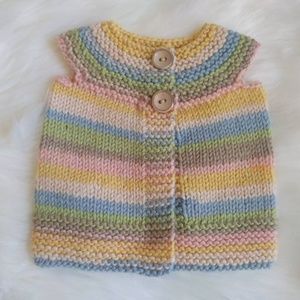 INFANT HAND KNITTED SWEATER VEST
